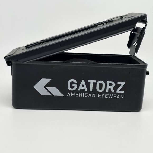 *SOLD* Gatorz Octane Polished Silver Frame Grey Lens Sunglasses w/ Ammo Box Case - Picture 16 of 16